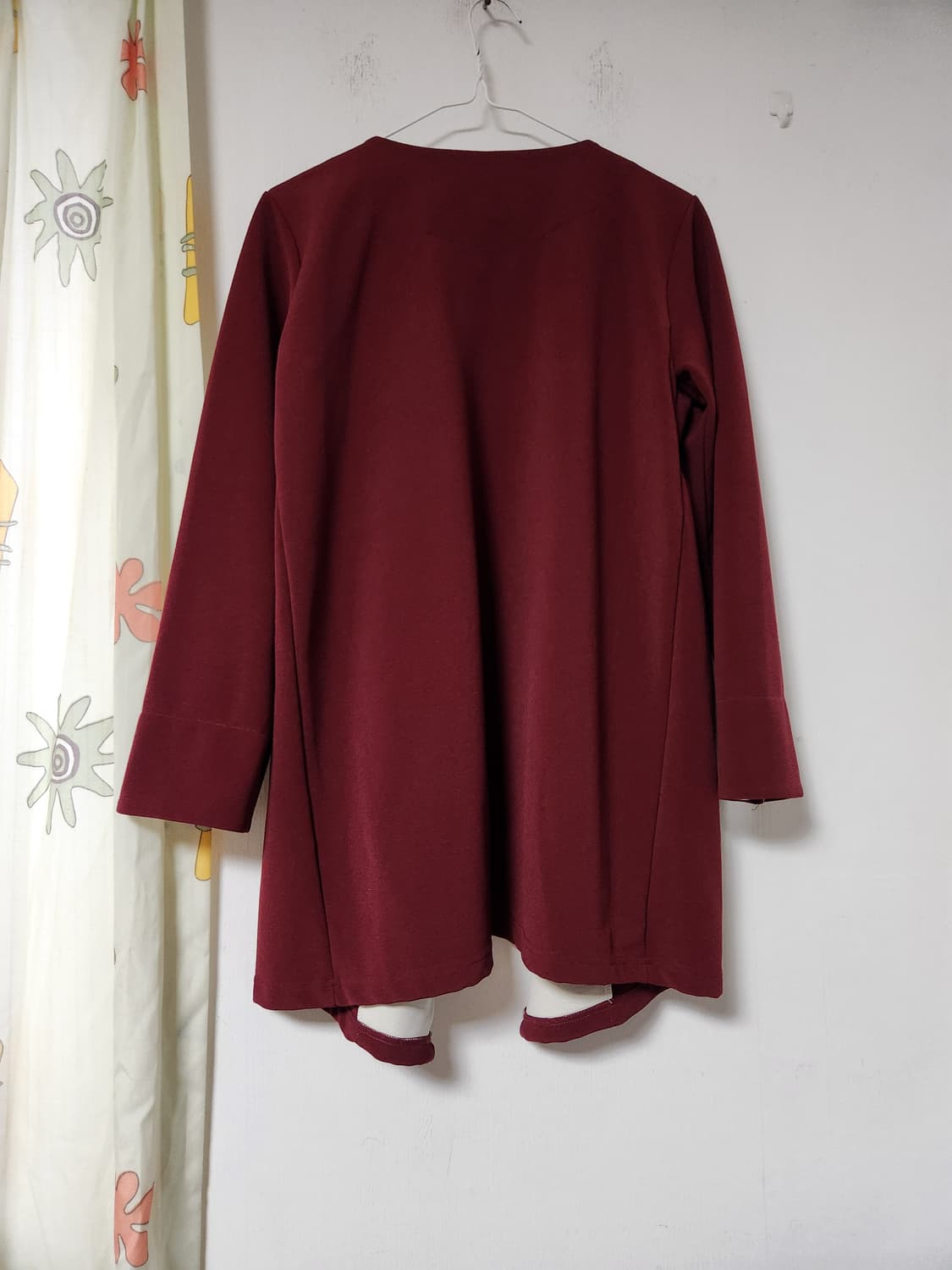 와인색 오픈형 가디건 간절기 자켓F 상품이미지2