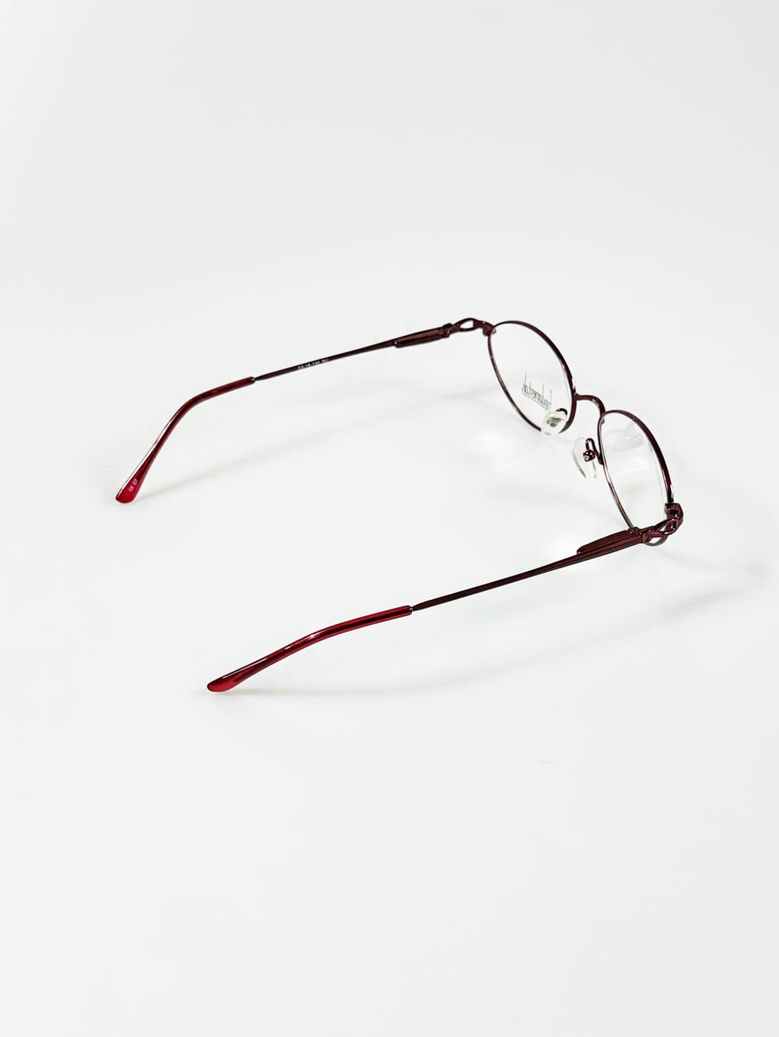 Fundamentals 버건디 슬림 오벌 메탈 프레임 빈티지 안경 상품이미지5