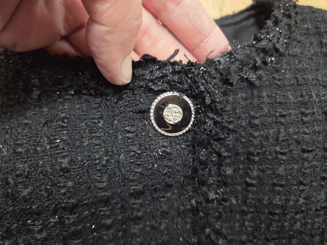 룩캐스트(LOOKCAST) 라일리 트리밍 트위드원피스 44-55 새상품 상품이미지5