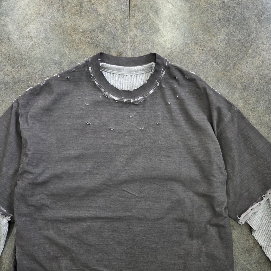 빈티지 워싱 긴팔레이어드 티셔츠 상품이미지2