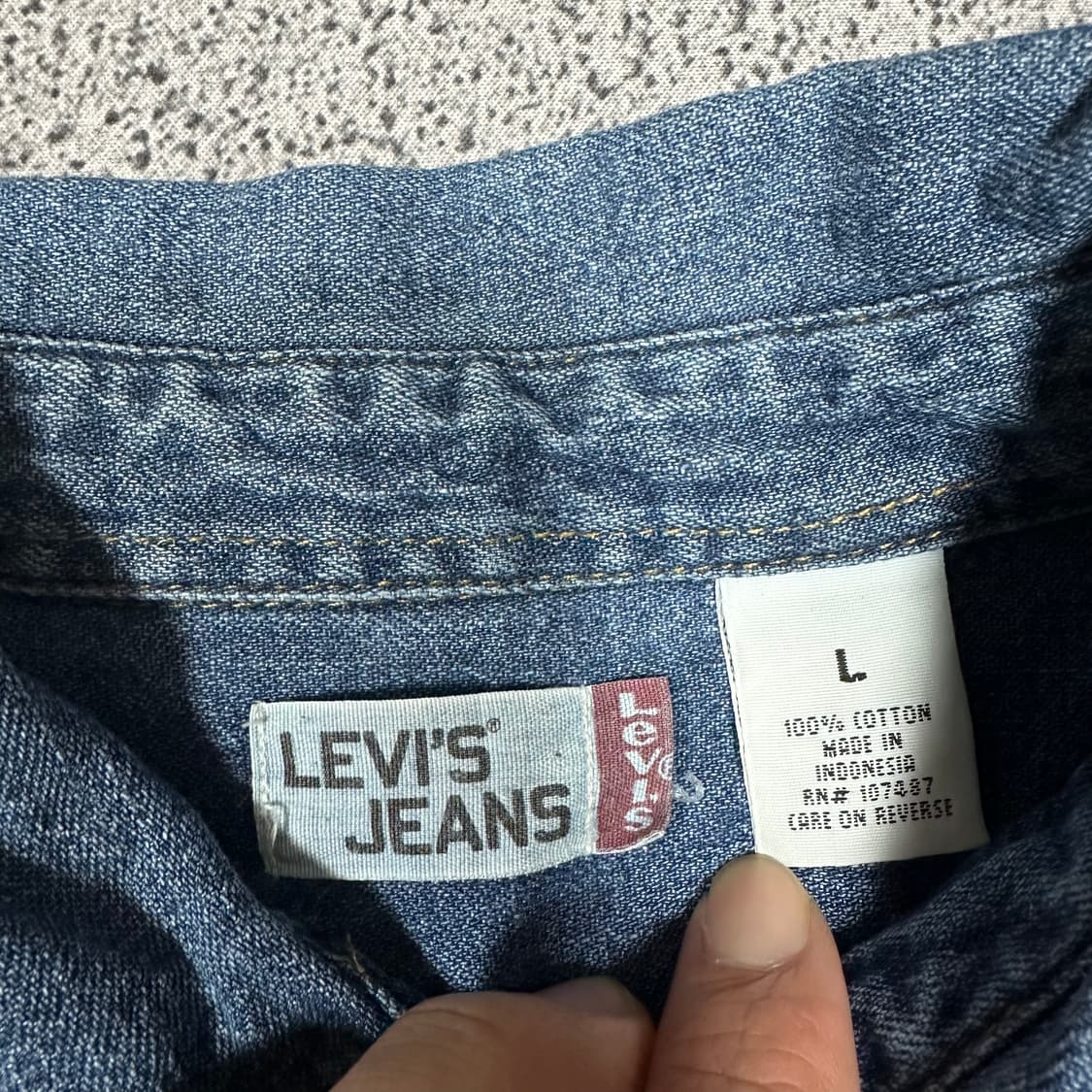 ✨ (바배) 리바이스 진스 올드스쿨 데님 셔츠 상품이미지3