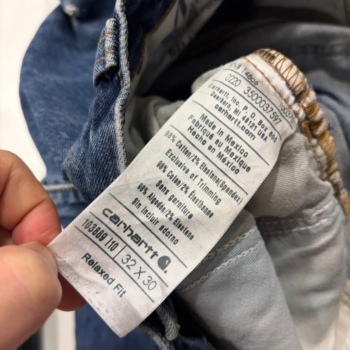 [32x30] 칼하트 릴렉스드핏 데님 청바지 워크 팬츠 C469 상품이미지8
