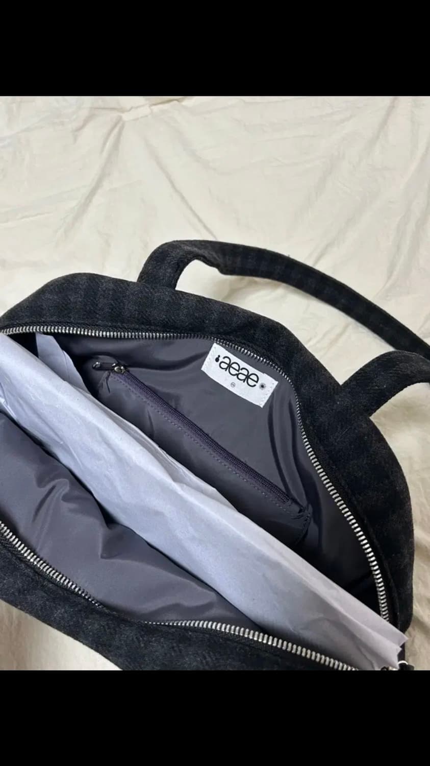 aeae EMBROIDERY TOTE BAG (Black) 상품이미지3