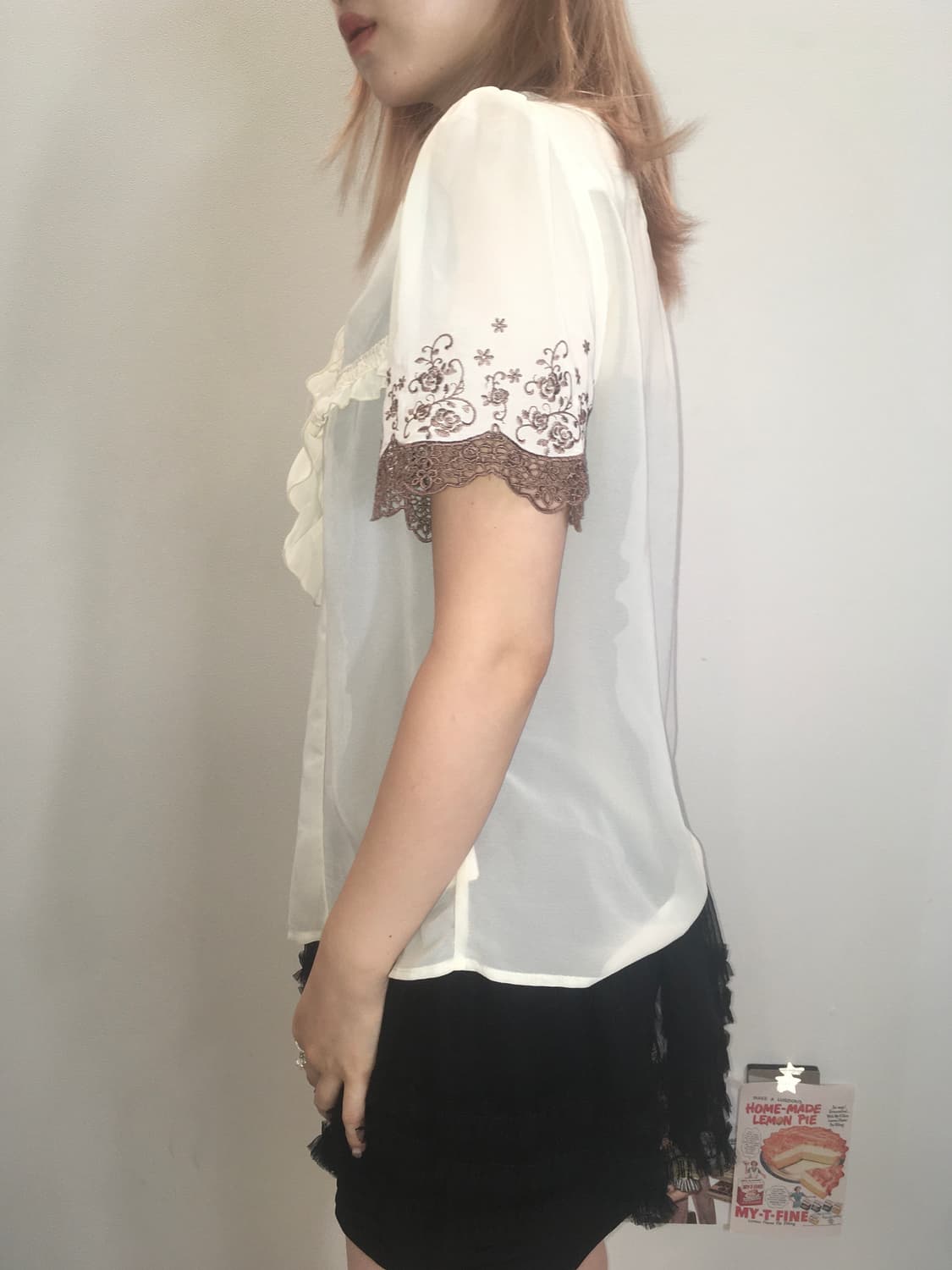 axes femme 앤틱 러플 블라우스 상품이미지2