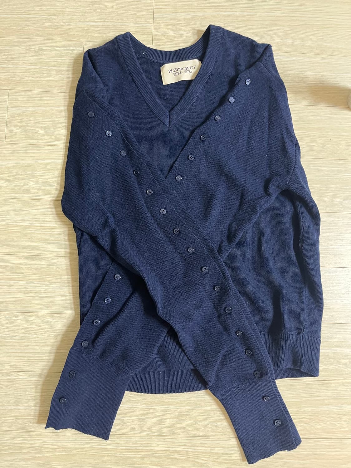 plzproject 브이넥 니트 상품이미지6