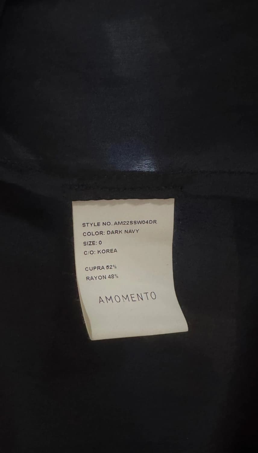 아모멘토 AMOMENTO 큐프라 셔츠 드레스 블랙 상품이미지4