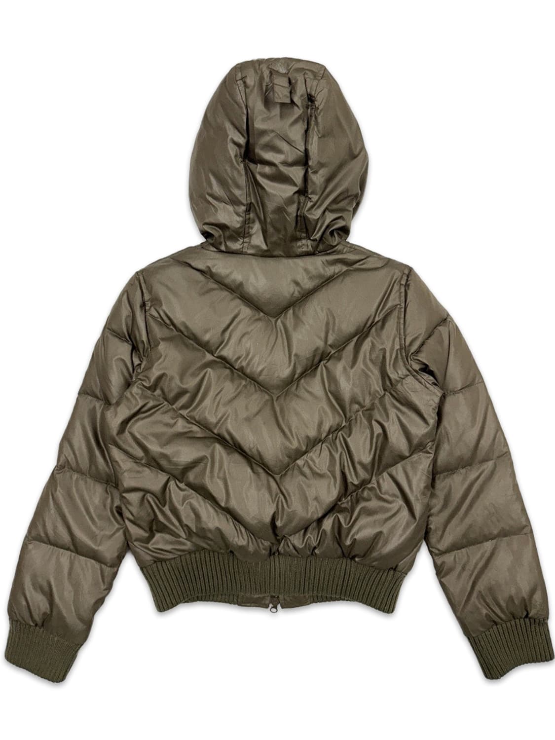 빈티지 ARW 카키 브라운 포켓 퍼 숏패딩 상품이미지8