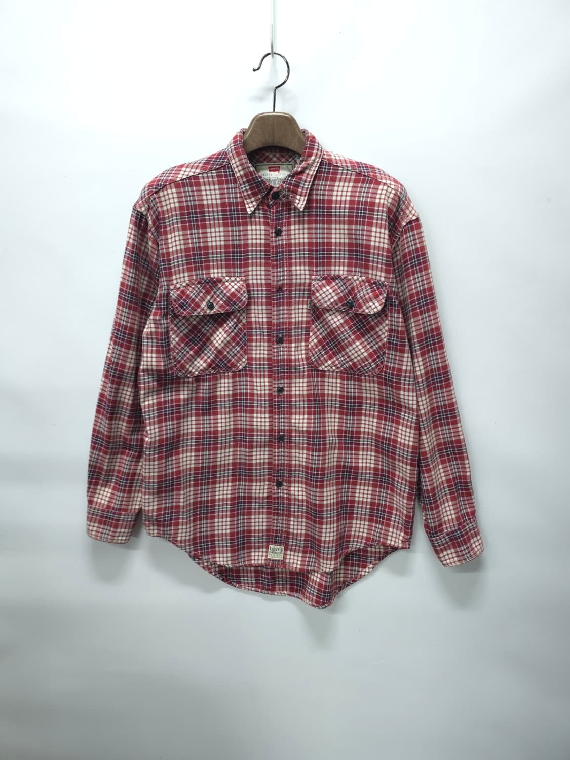 리바이스 남성 빈티지 무드 레드 체크 워크 셔츠(100) 상품이미지1