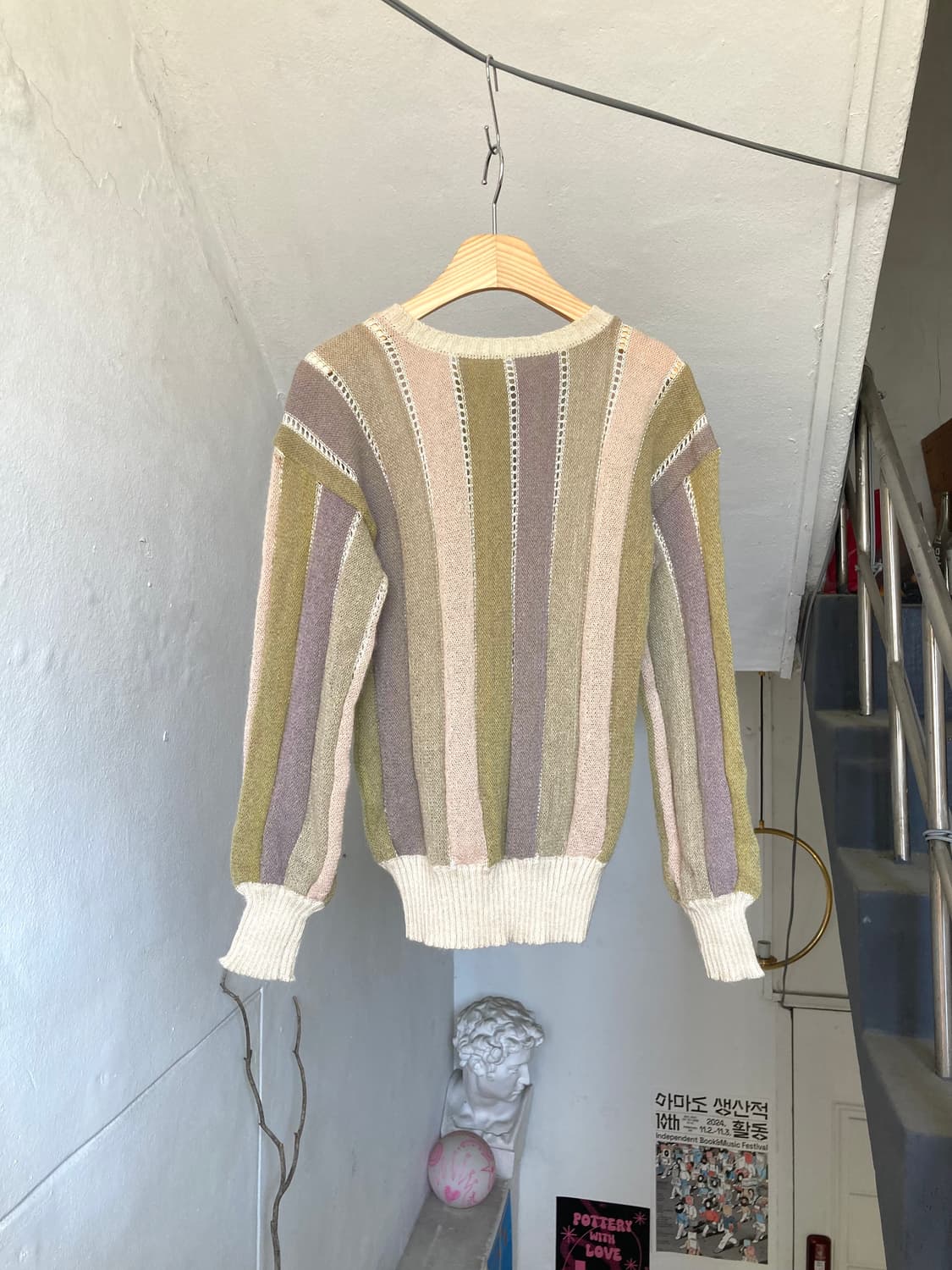 앙고라 모리걸 스트라이프 니트탑 상품이미지5