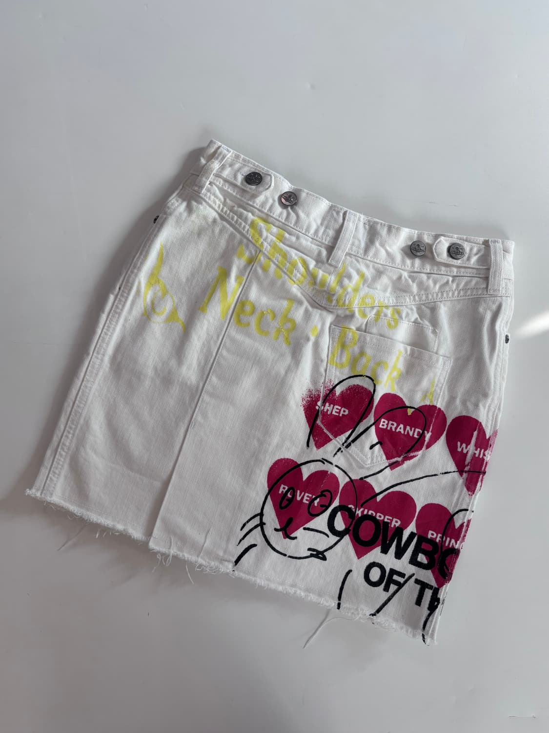 비비안웨스트우드 프린팅 화이트 H 스커트  상품이미지5