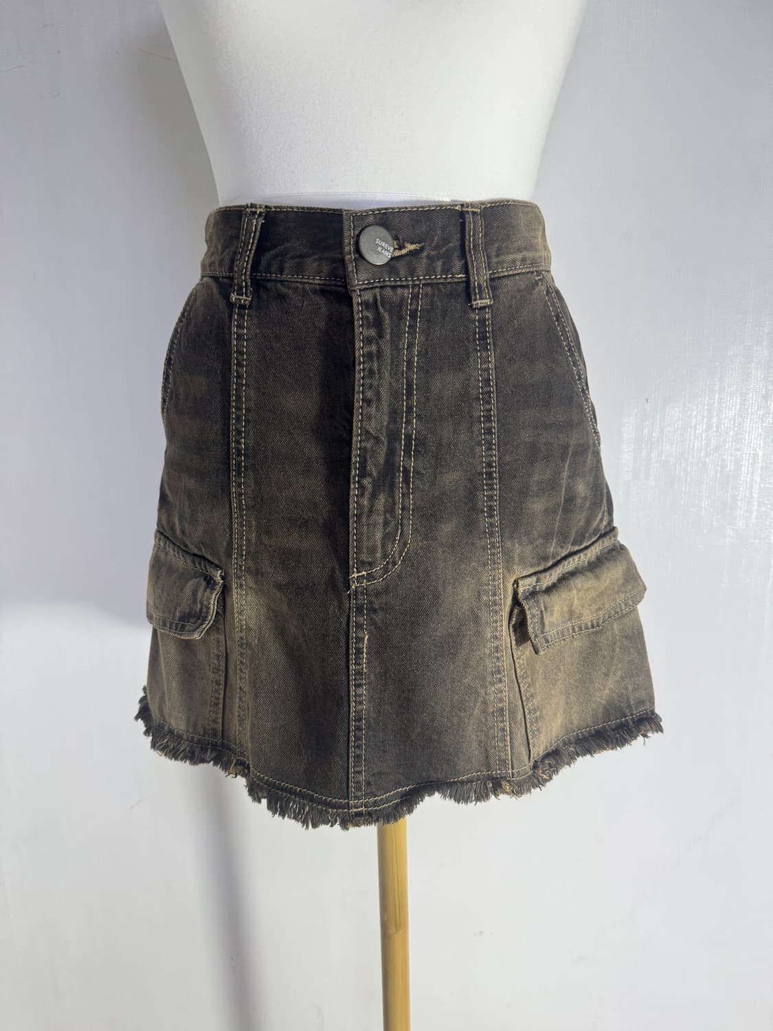 빈티지 워싱 데님 카고 스커트 y2k 상품이미지1