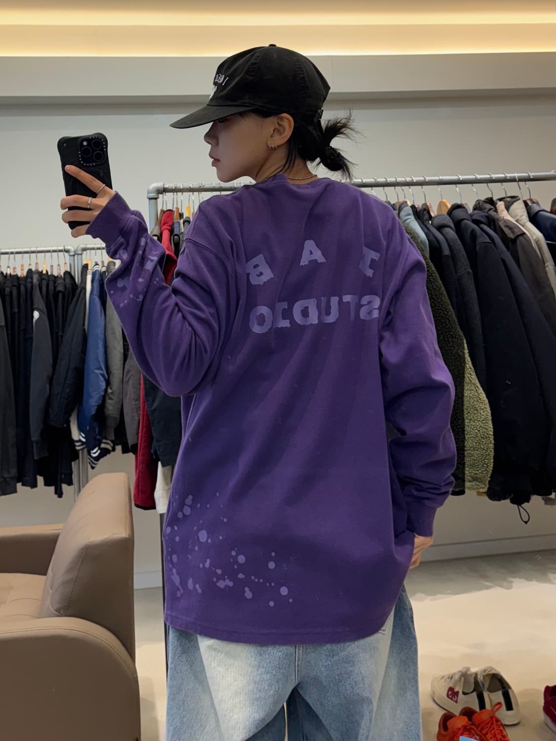 아이앱 스튜디오 스플래쉬드 롱슬리브 티셔츠 상품이미지7