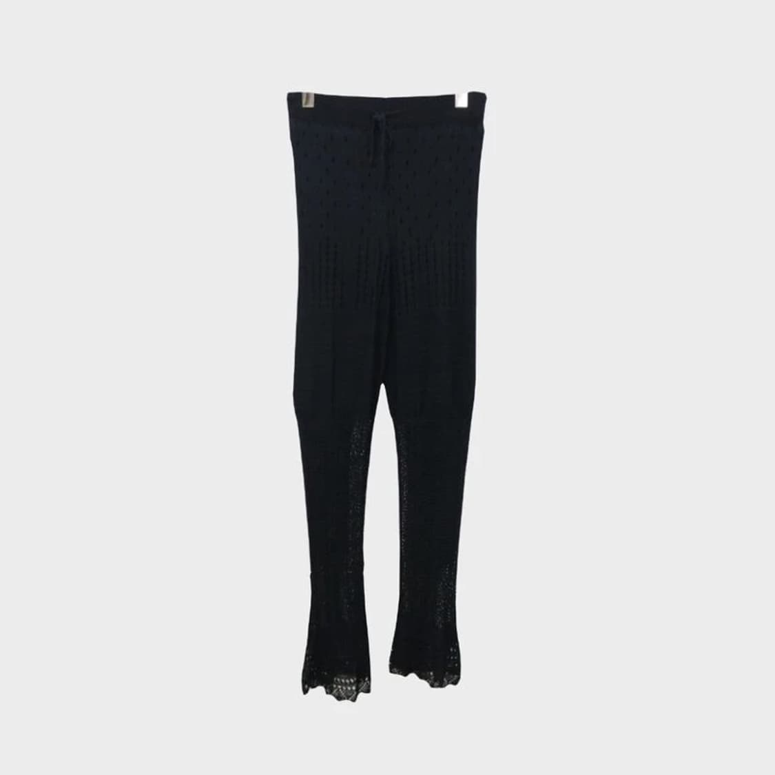 RICHE GLAMOUR 슬림핏 니트 레이스 팬츠 상품이미지1