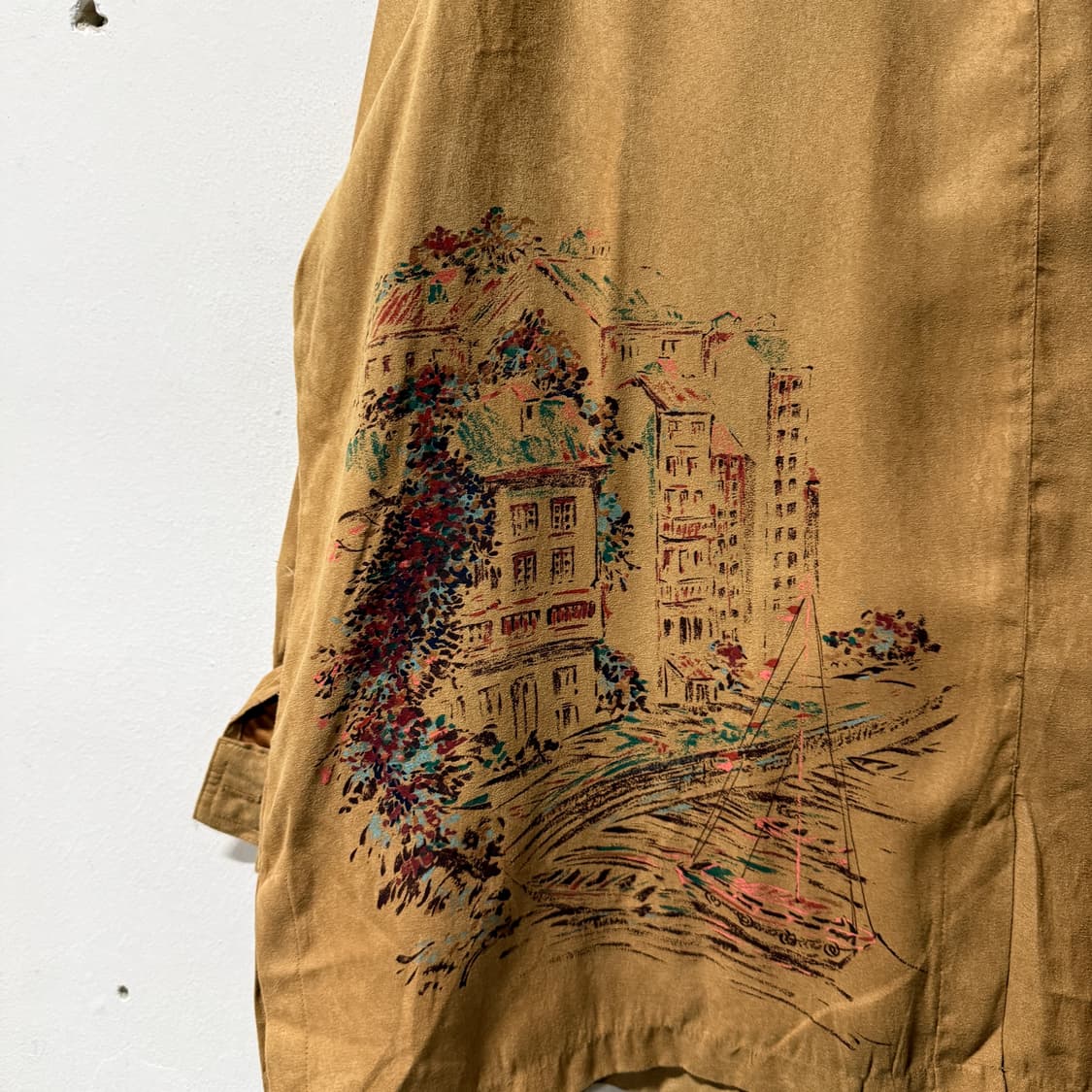 VTG 빈티지 오버사이즈 스웨이드 웨스턴 포인트 프린팅 패턴 긴팔 셔츠 상품이미지6