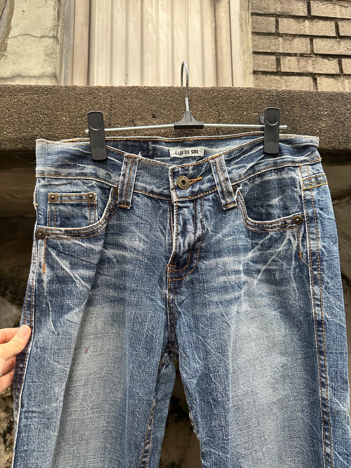 CLEF DE SOL washing denim pants 상품이미지5