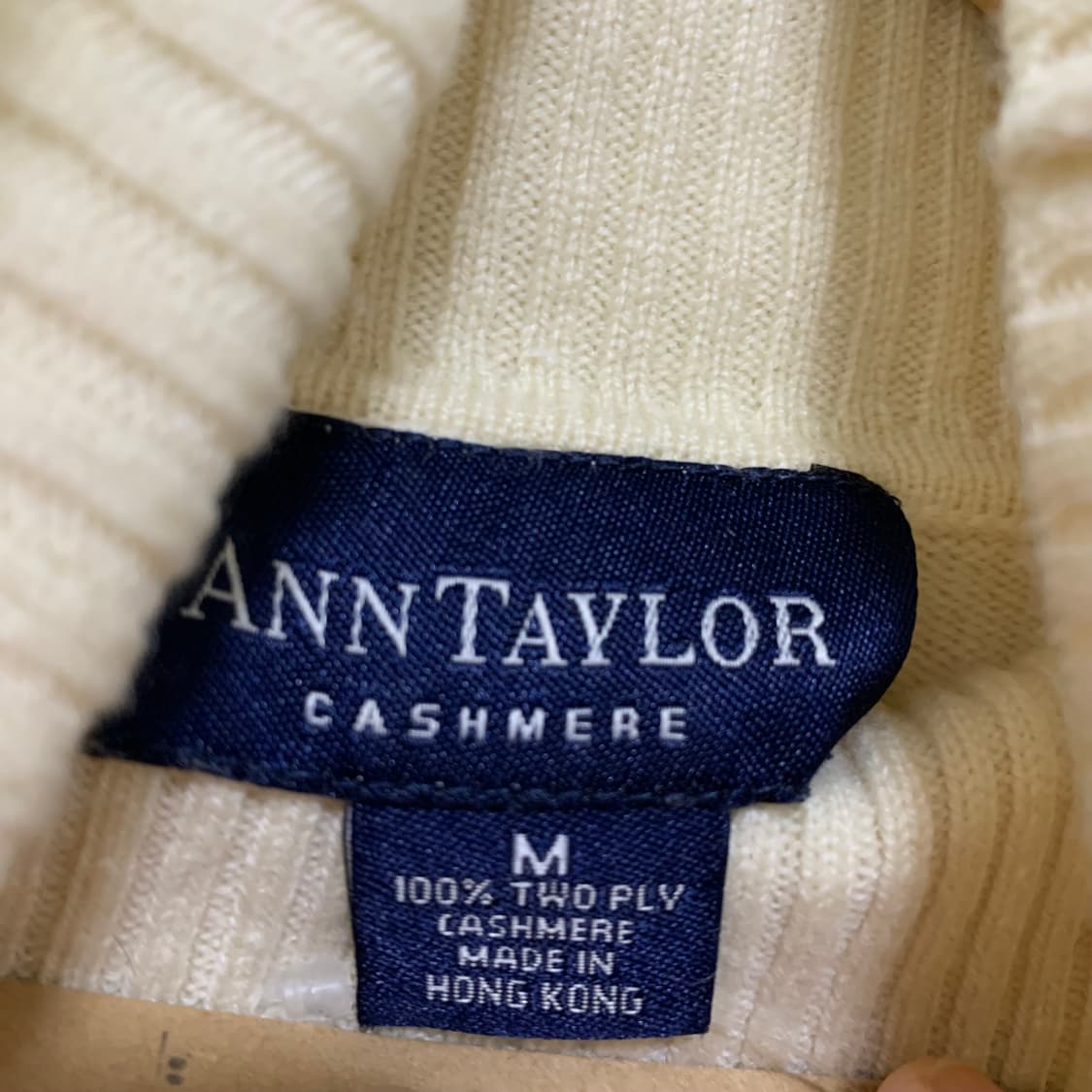 아이보리 터틀넥 니트 캐시미어 100 빈티지 상품이미지4