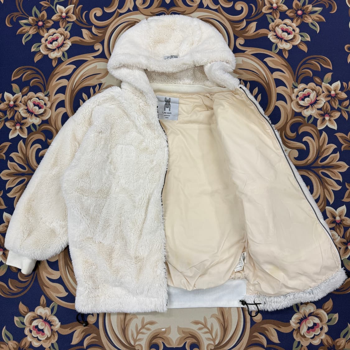 라이프워크 Lifework 밍스타 퍼 후드집업 자켓(아이보리) 상품이미지3