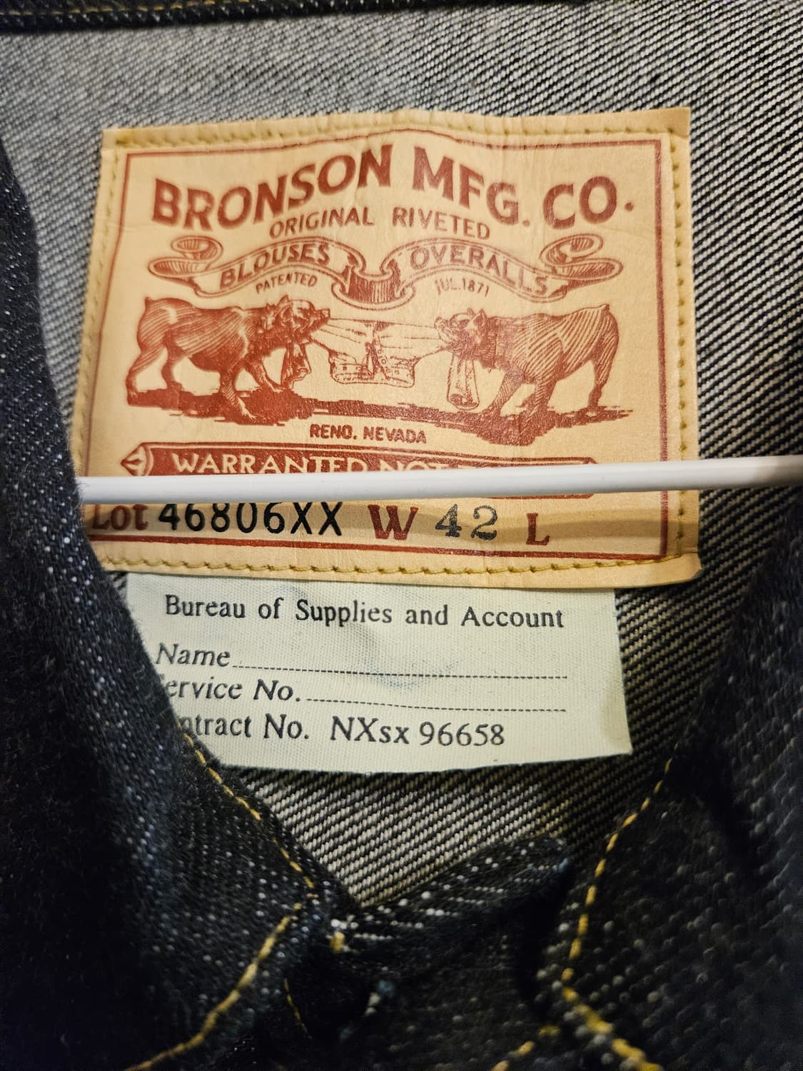 브론슨 46806xx 1세대 데님 자켓 42 105사이즈 상품이미지4