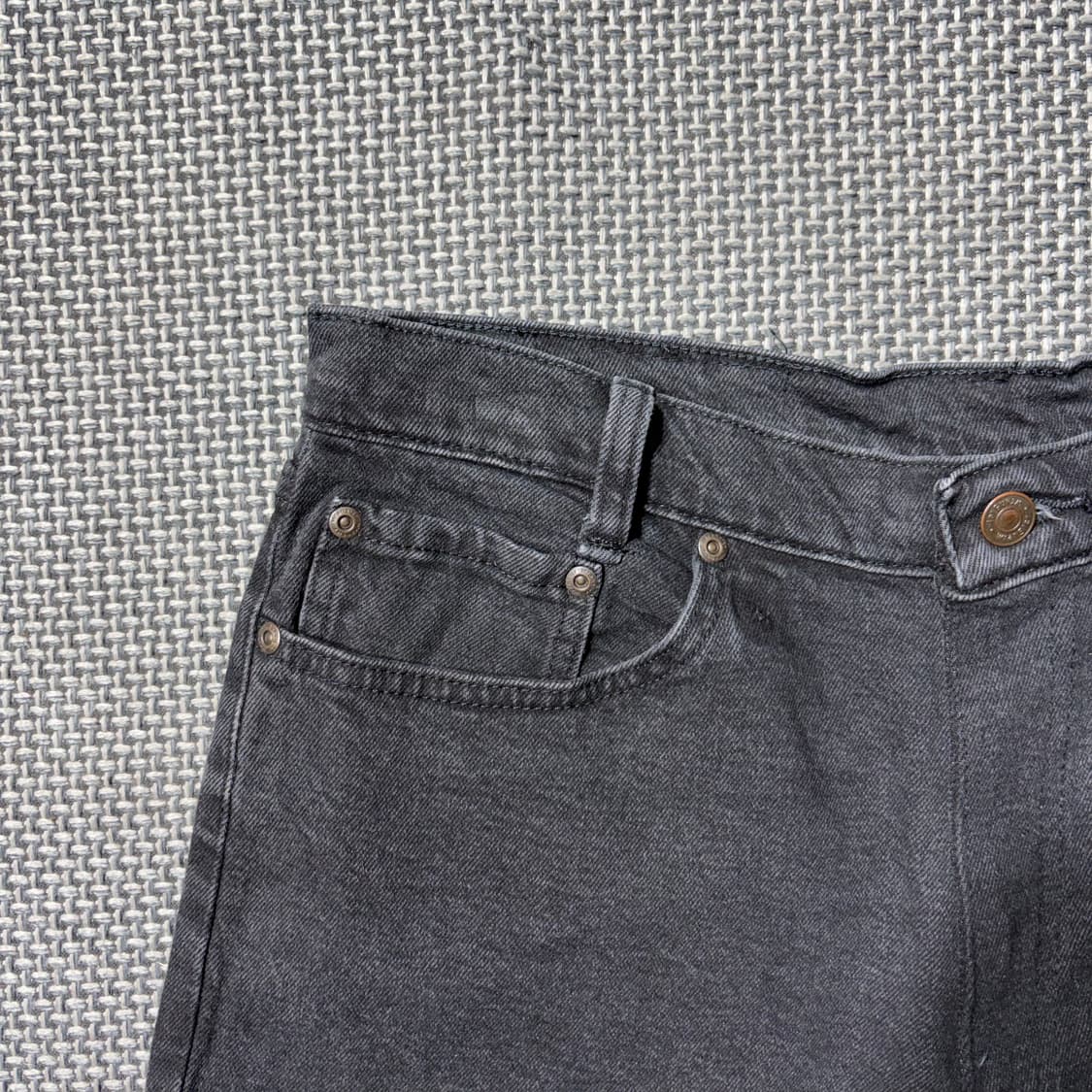 랭글러 블랙 데님 반바지 (31) 상품이미지4