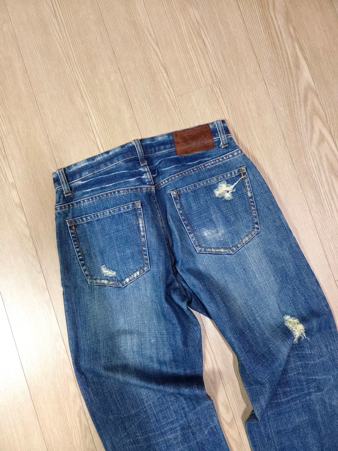 글로벌 워크 재팬 셀비지 워싱 데님 팬츠 상품이미지8