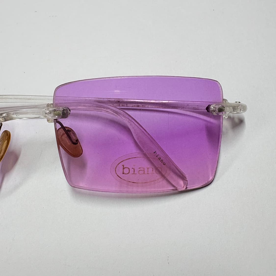 빈티지 선글라스[비아노(biano) 샤프 퍼플 틴트 무테] 상품이미지2