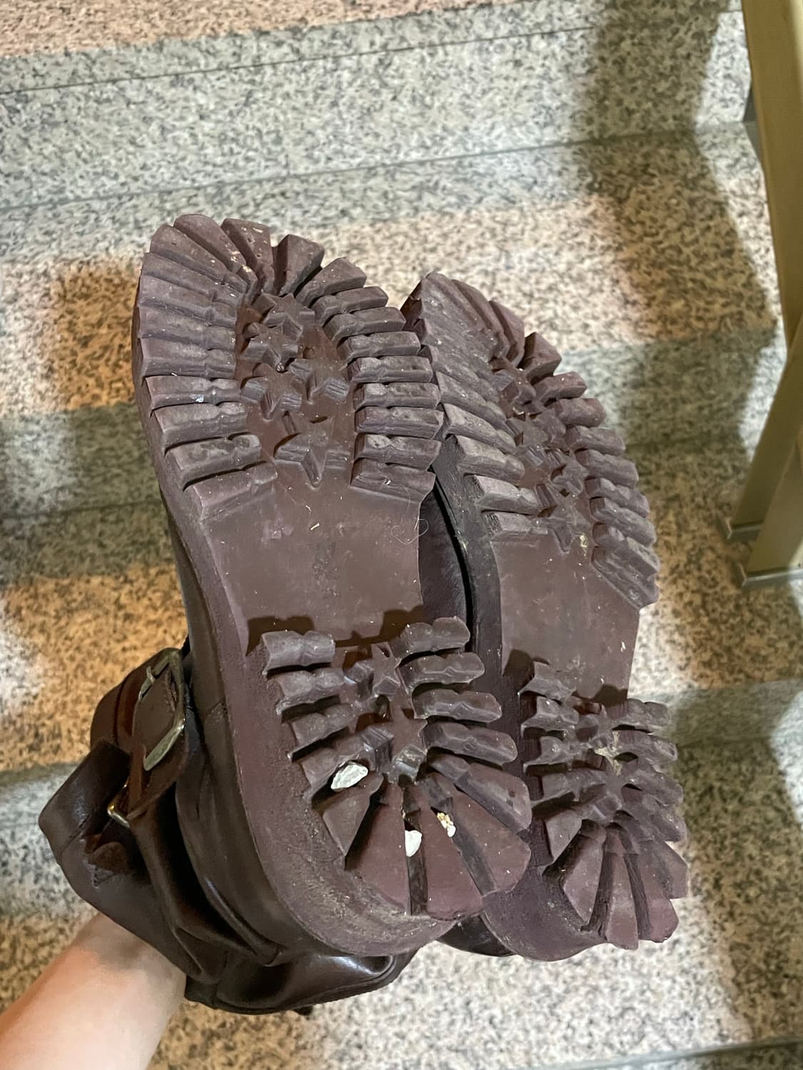(280) 6.5cm 페더 코만도솔 홀스하이드 엔지니어부츠 브라운 상품이미지4
