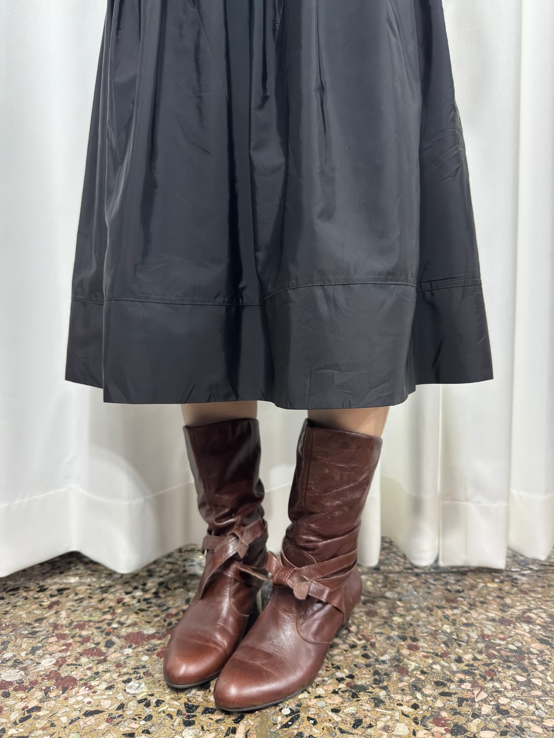 brown buckle leather boots 상품이미지9