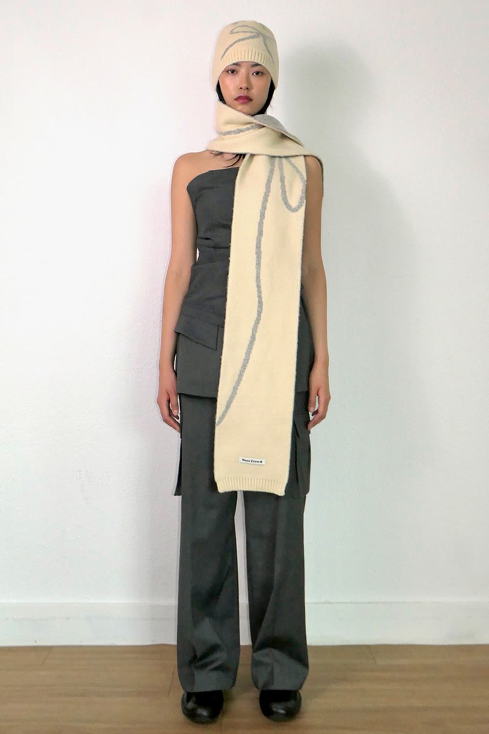 나나크루 / 리본 자카드 머플러 상품이미지1