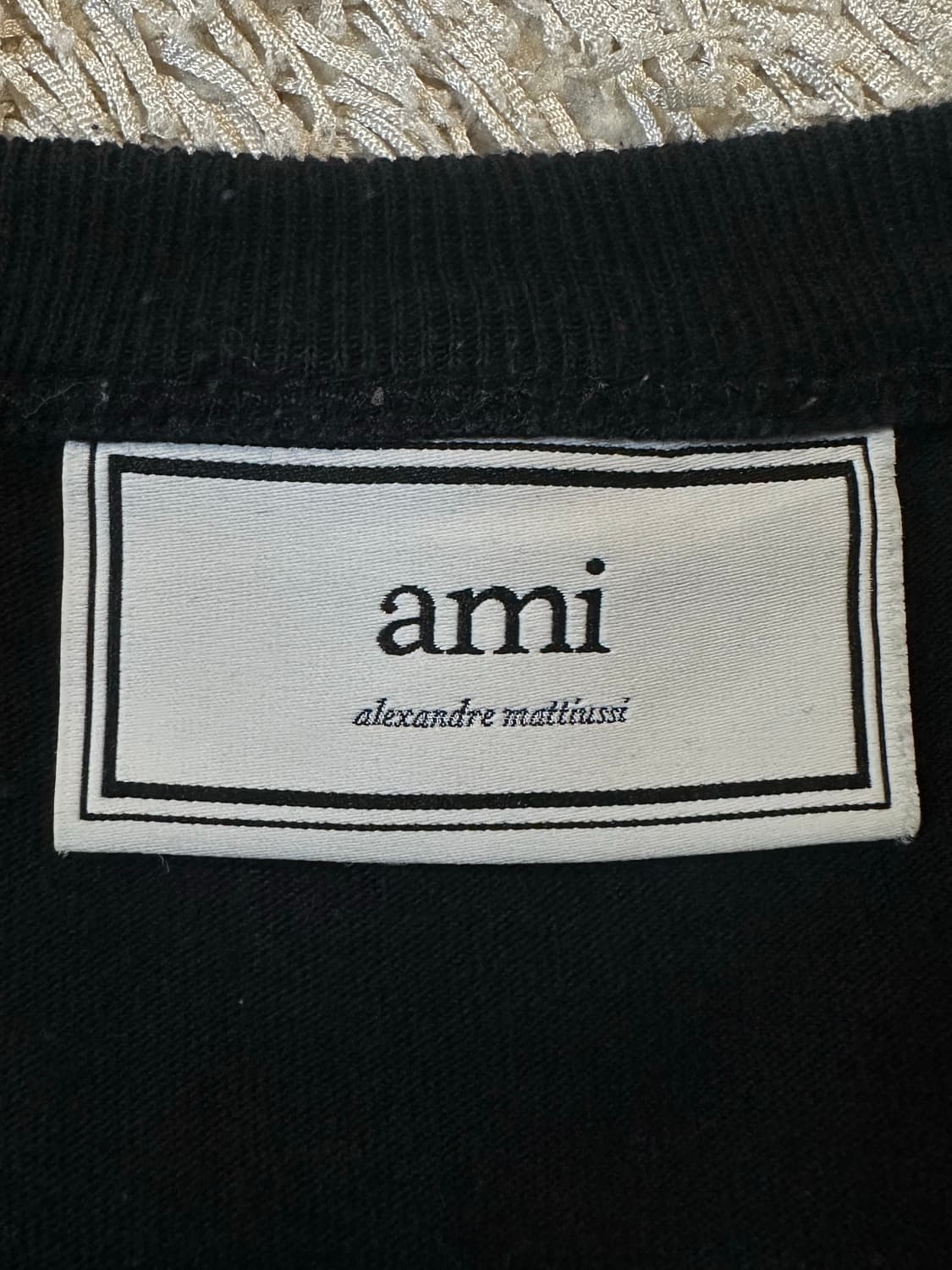 20SS 아미 AMI 스마일리 패치 반팔 티셔츠 블랙 상품이미지6