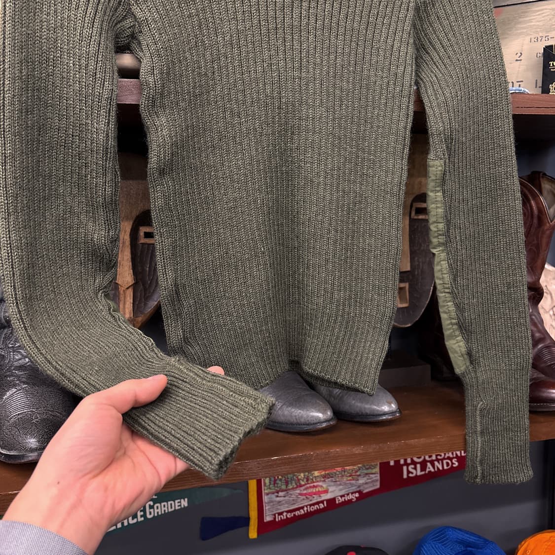 코만도 밀리터리 퓨어울 니트 스웨터 잉글랜드 생산 N313 상품이미지4