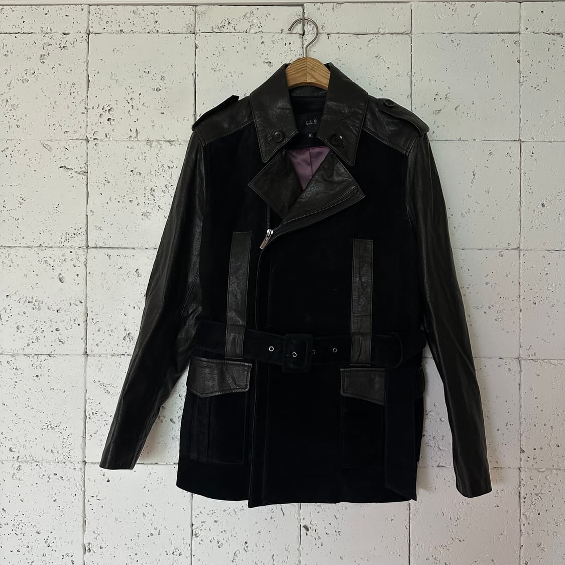 95 지오송지오 양가죽 돈피스웨이드 자켓 블랙 상품이미지1