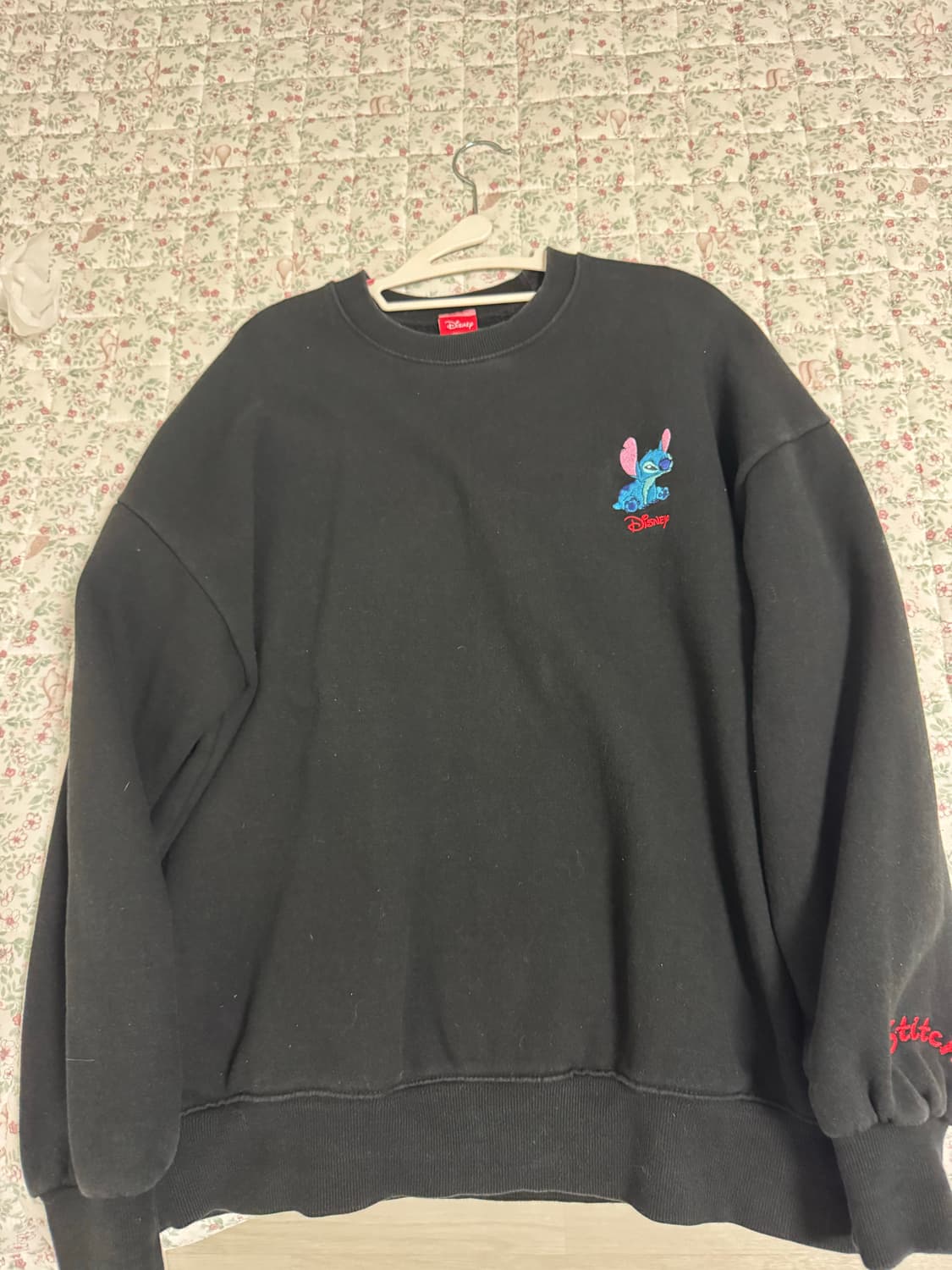 디즈니 스티치 검정 맨투맨 상품이미지1