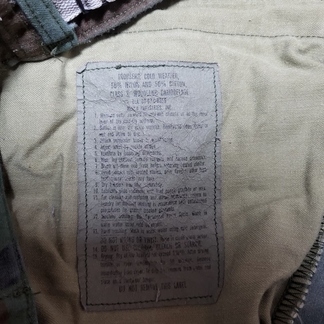USGI 80s USA m65 필드팬츠 우드랜드 카고팬츠 상품이미지10