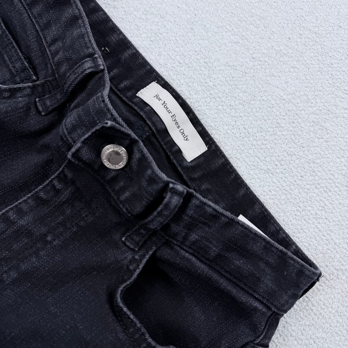 fyeo 포유온 흑청 clea straight denim 상품이미지5
