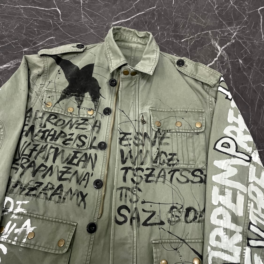 M 빈티지 페인팅 야상 자켓 상품이미지8