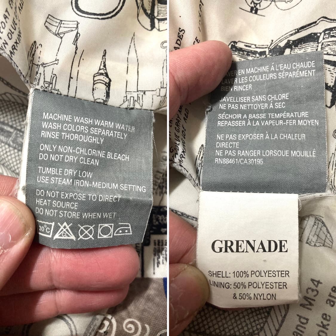 90s 그레네이드 grenade 오버핏 스키 보드 자켓 110-115 상품이미지9