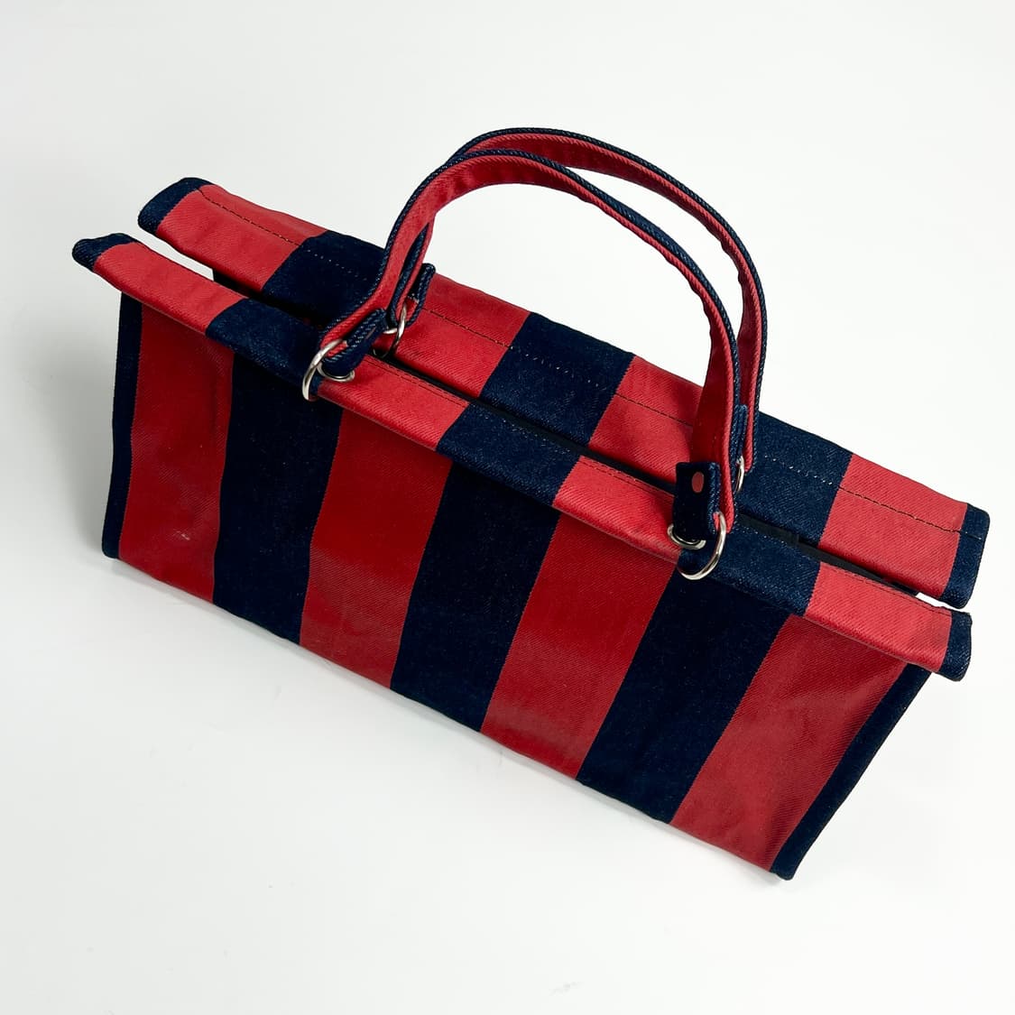 꼼데가르송 트리콧 스트라이프 데님 핸드백 상품이미지1