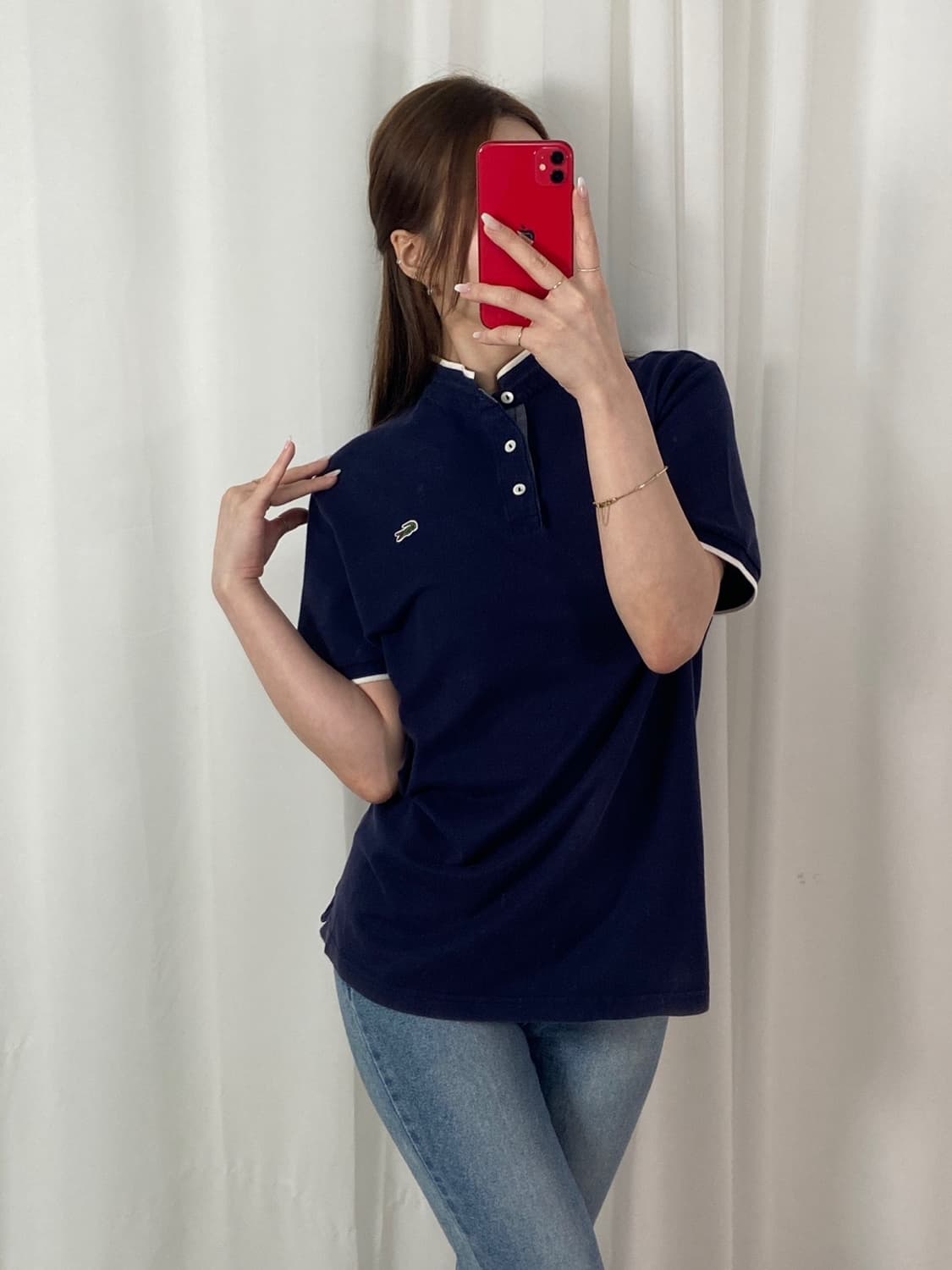 라코스테 네이비 차이나 카라  상품이미지3