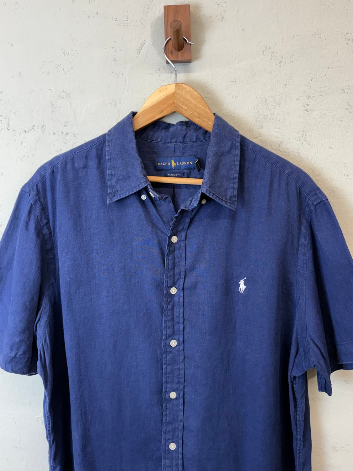 폴로랄프로렌 네이비 린넨 반팔셔츠 상품이미지3