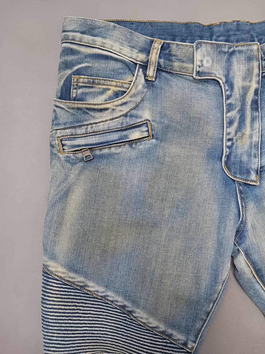 [36] 발망 더티오일 워싱 바이커진 청바지 상품이미지2