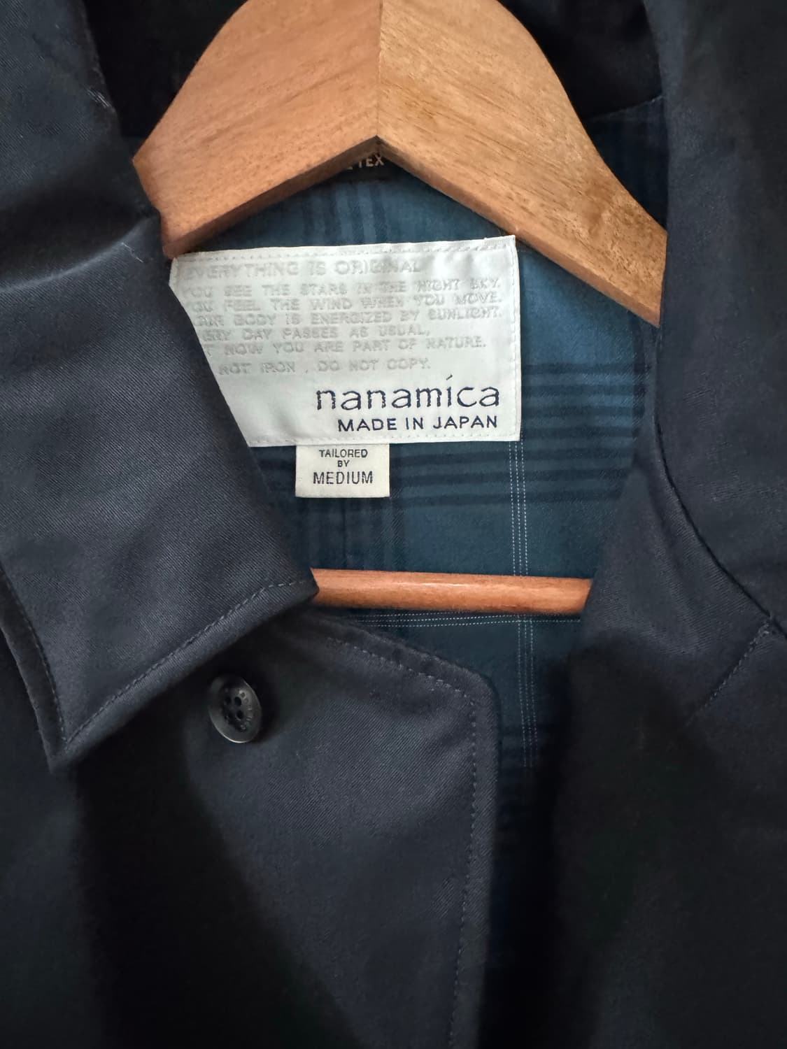 나나미카 고어텍스 발마칸 코트 네이비 상품이미지2