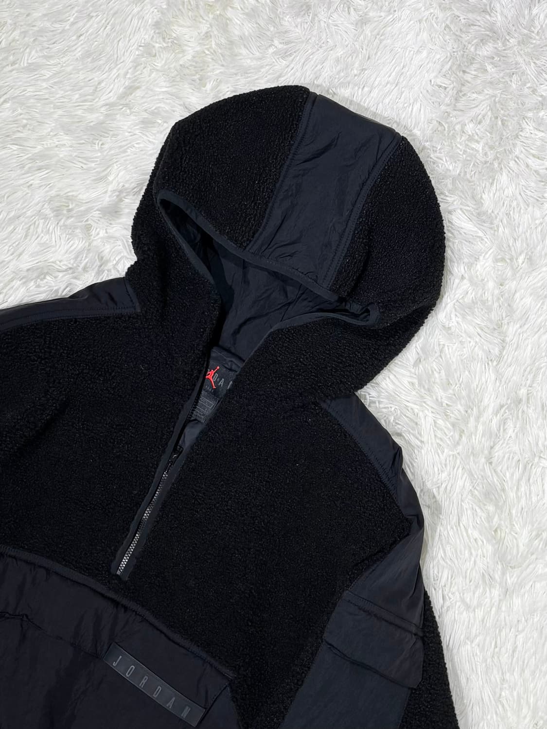 에어조던 블랙 후리스 반집업 상품이미지5
