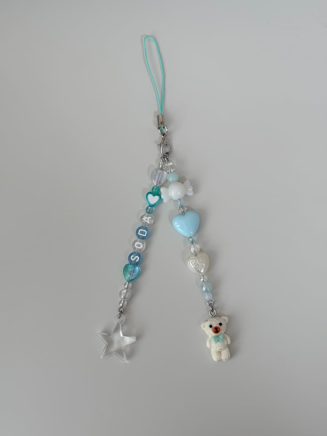 [@이벤트@] 소다베어 핸드메이드 비즈 키링 별 하늘색 블루 y2k 상품이미지1