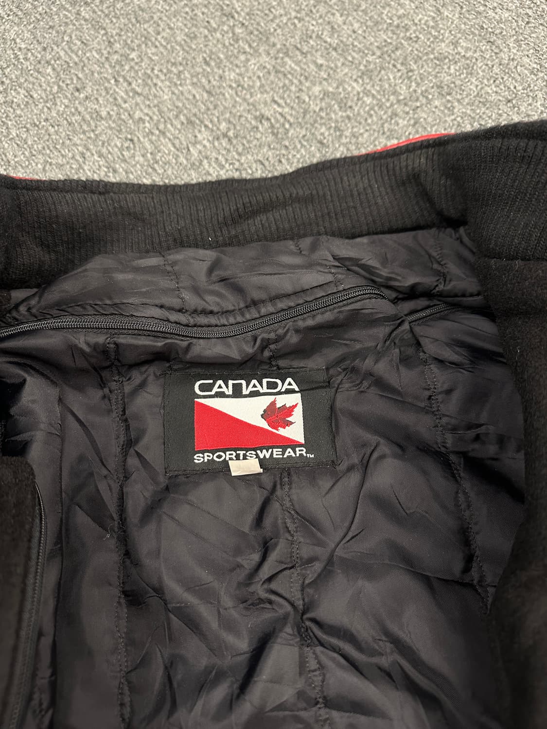 M) CANADA SPORTWEAR 레더암 바시티자켓 상품이미지5