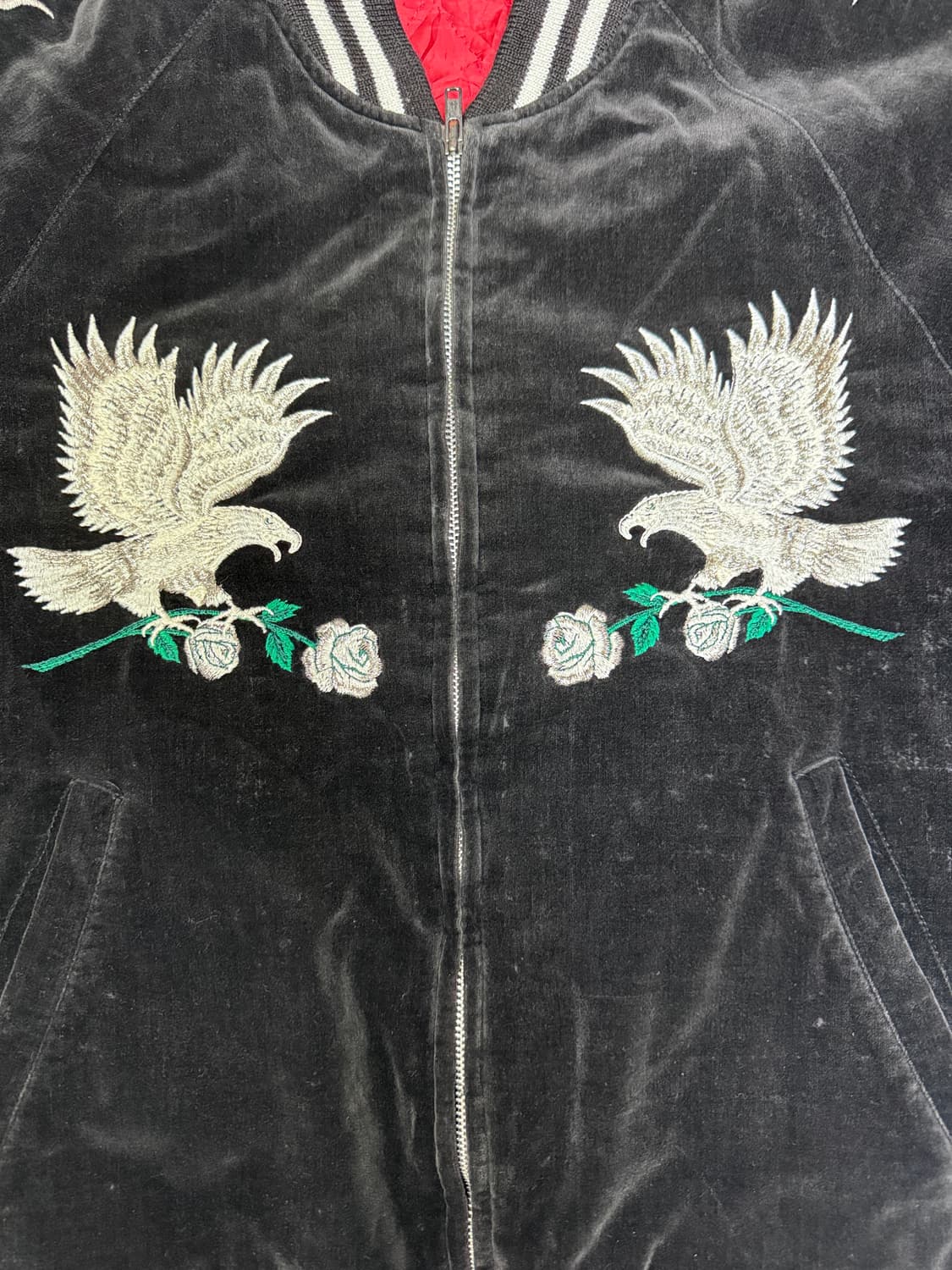 빈티지 90s YOKOSUKA JAPAN 벨벳 스카잔 M 상품이미지3