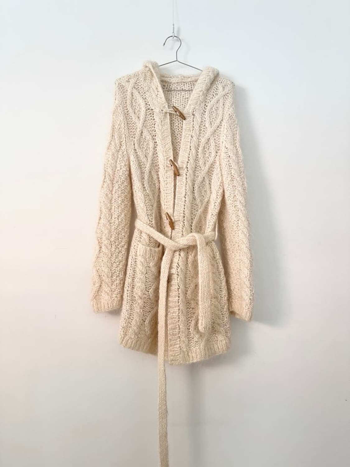 Toggle duffle hoody cardigan / ivory 상품이미지1