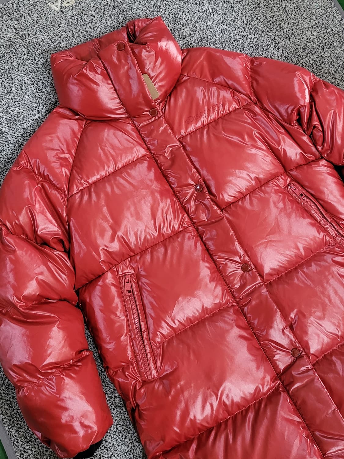 디스커버리 다홍색(Coral) 롱 패딩 상품이미지2