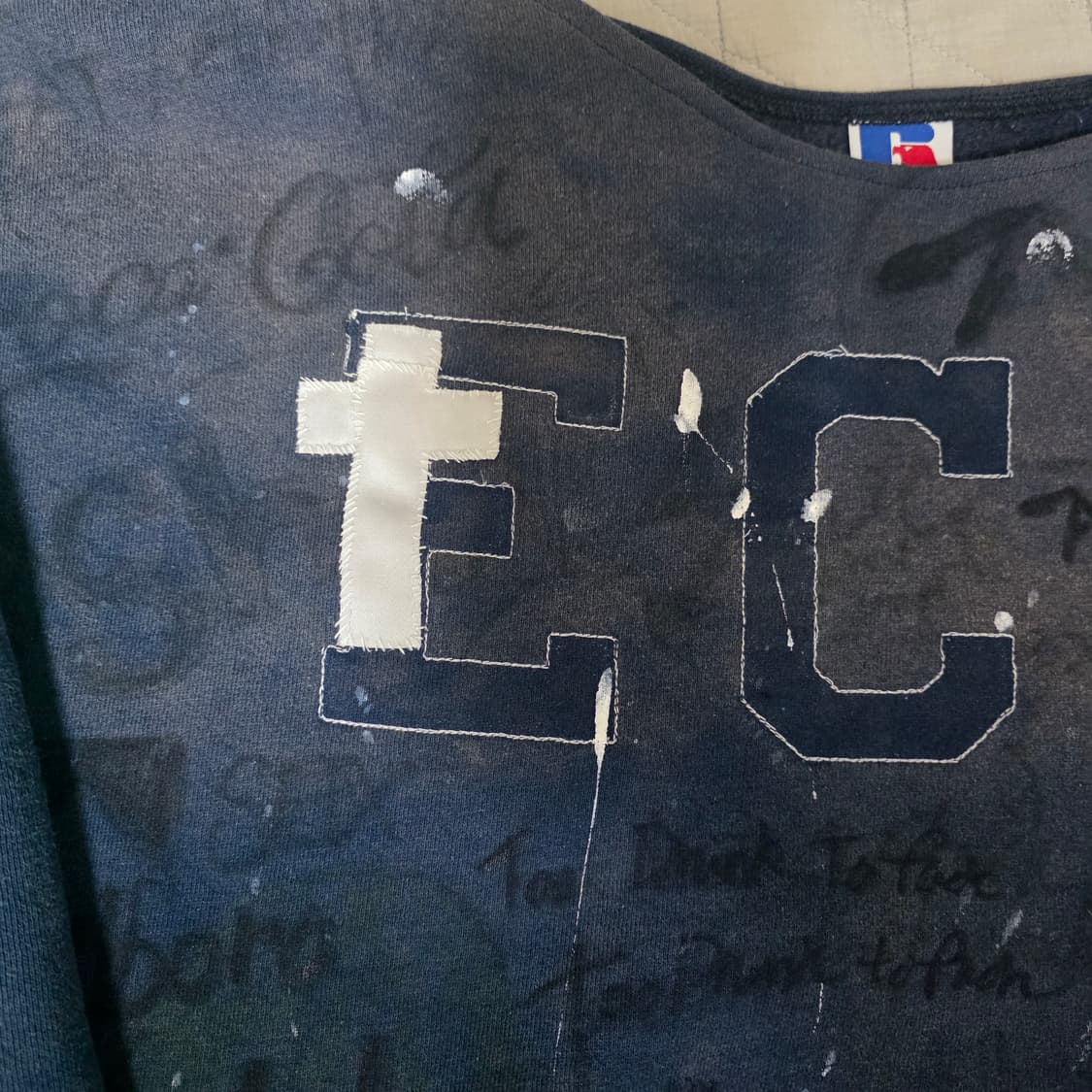 [XXL] 90s REFOMED 러셀 애슬레틱 스웻 네이비 트래쉬드 상품이미지4