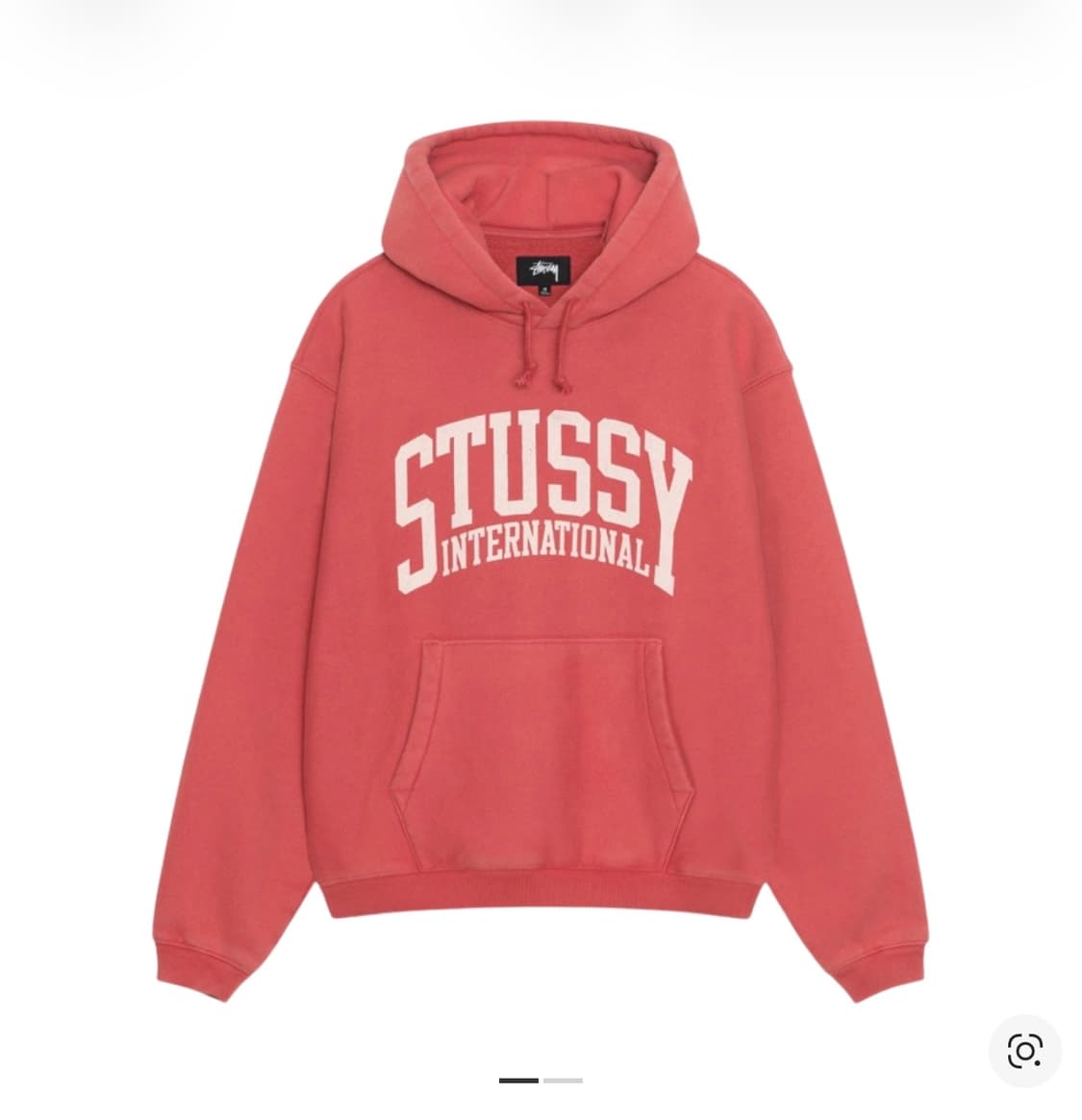 스투시 릴렉스드 인터네셔널 후드 워시드 레드 L 상품이미지1