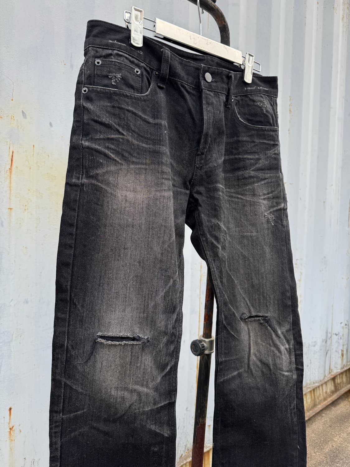 Vintage Black Straight Jeans 상품이미지2